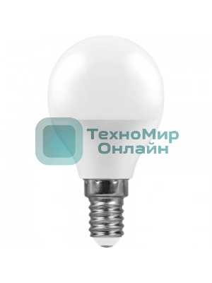 Лампа светодиодная SAFFIT SBG4511 (55138) 11Вт Е14 белый матовый шар