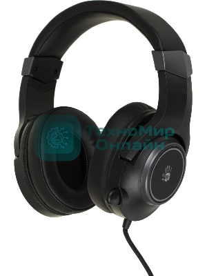 Гарнитура проводная с микрофоном A4Tech Bloody G350 черный 2м мониторные USB оголовье (G350 USB, BLACK)