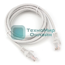 Патч-корд LSZH медный UTP Cablexpert PP30-2M cat.5e, 2м, литой, многожильный, серый