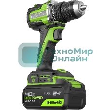 Дрель безударная Greenworks DD560 патрон:быстрозажимной реверс (3708407CUB)