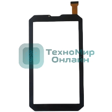 Сенсорное стекло (тачскрин) для Prestigio Muze 4667 3G, черное