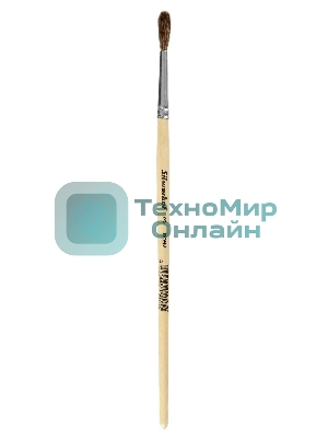 Кисть Silwerhof 981134 художественная пони круглая №3 деревянная, лакированная ручка
