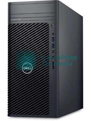 Компьютер Dell Precision 3680 Tower Core i7-14700 (2,1GHz) 16GB (1x16GB) DDR5, 512GB SSD, Nvidia RTX A2000, 12GB GDDR6, 1000W, TPM, No Optical Drive, Win11Pro Multilang, 1YW