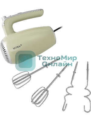 Миксер ручной Vitek VT-HM3002 800 Вт, фисташковый