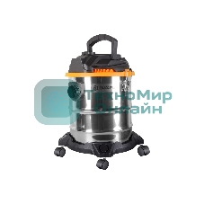 Строительный пылесос Вихрь СП-1500/20А серебристый, 1500 Вт, уборка сухая/влажная/выдув, пылесборник мешок, 20 л