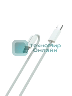 Кабель MORE CHOICE (4620202550408) K73i USB 3.0A PD 20W для Lighting 8-pin Type-C - нейлон 1м белый