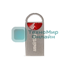 Флешка USB SmartBuy MC8 Metal Red (SB032GbMC8), 32Gb, USB 2.0, R/W 25/15, красный/серебристый