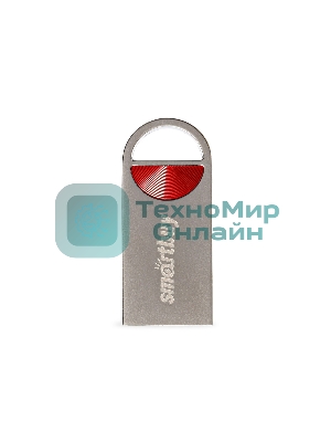 Флешка USB SmartBuy MC8 Metal Red (SB032GbMC8), 32Gb, USB 2.0, R/W 25/15, красный/серебристый