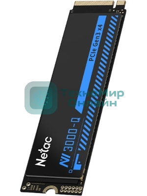 Накопитель SSD M.2 Netac 1.0Tb NV3000 Series Retail (PCI-E 3.0 x4, up to 3100/2100MBs, 3D NAND, 600TBW, NVMe 1.4, 22х80мм, heatsink)