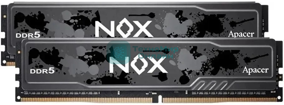 Оперативная память Apacer Nox, DDR5, 32Gb (2x16Gb), 6000MHz, CL40, DIMM, радиатор, черный