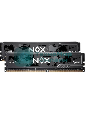 Оперативная память Apacer Nox, DDR5, 32Gb (2x16Gb), 6000MHz, CL40, DIMM, радиатор, черный