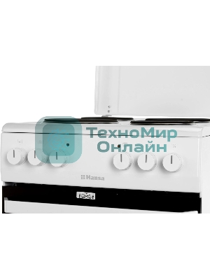 Плита электрическая Hansa FCEW54120 белый, конфорок 4 шт, духовка 62 л, 50 см x 85 см x 60 см