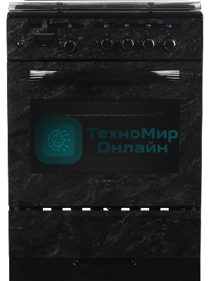 Плита газовая Gefest ПГ 6300-03 0053 мрамор черный, конфорок 4 шт, духовка 52 л, 60 см x 85 см x 60 см