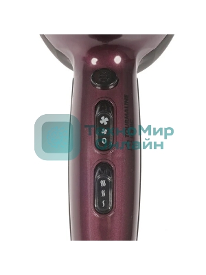 Фен Delta DL-0937 черный/бордовый, 2000 Вт, ионизация