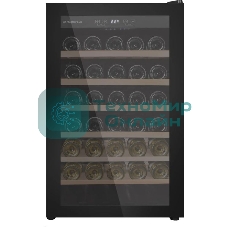 Винный шкаф Maunfeld MFWC-118S40 черный, 118 л, 1 отсек, 40 бут., класс G