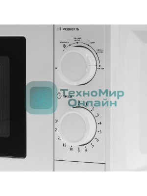 Микроволновая печь Delta DL-84L20 белый, 20 л, 700 Вт, переключатели - поворотный механизм