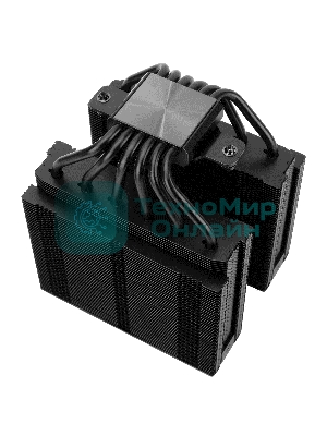 Кулер для процессора Thermalright Royal Pretor 130 черный (4-pin PWM, 158мм, Ni/Cu, 6x6мм, 1x120+1x130мм, 80.45CFM/81.88CFM, 29.4dBA/28.3dBA, 2150PM/1750RPM, S: 1200, 1700, 1851, 2011, 2066, 115X, AM4, AM5, black)