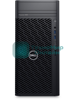 Компьютер Dell Precision 3680 Tower Core i7-14700 (2,1GHz) 16GB (1x16GB) DDR5, 512GB SSD, Nvidia RTX A2000, 12GB GDDR6, 1000W, TPM, No Optical Drive, Win11Pro Multilang, 1YW