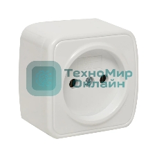 Розетка EKF EGR10-022-10 б/з, 10А, ОП Basic Минск белый