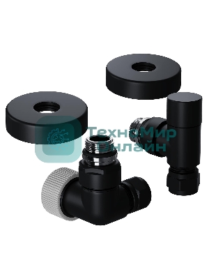 Набор термостатический трехосевой Royal Thermo Design Pro 15мм М30х1,5 черный