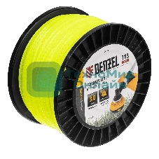 Леска для триммера Denzel зубчатый квадрат, 3,0мм х 113м, на DIN катушке FLEX CORD