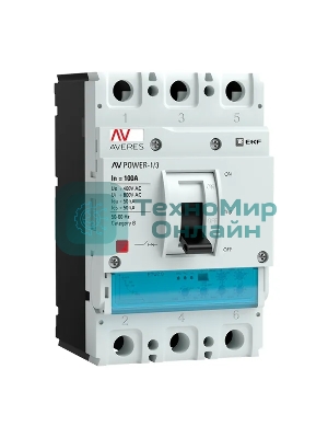 Выключатель автоматический 3п 32А 50кА AV POWER-1/3 ETU2.0 AVERES EKF mccb-13-32-2.0-av