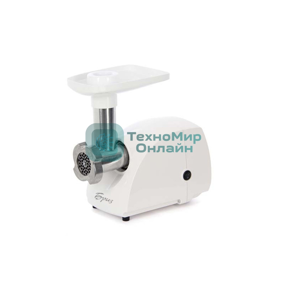 Мясорубка электрическая Аксион Бриз М12.21 белый, 600 Вт, 0.67 кг/мин, защита от перегрузки, насадки - 1