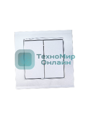 Выключатель 2-кл. СП Бриллиант 10А IP20 серебр. Universal 7949650