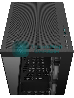 Компьютерный корпус Deepcool CG580 4F V2 без БП, боковое окно (панорама), 4x120мм ARGB PWM вентилятора, черный, ATX (R-CG580-BKADA4-G-2)