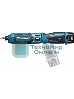 Отвертка аккумуляторная MAKITA TD022DSEак уд 7.2В 2х1Ач Li-Ion 2450об/м 25Нм 1/4'' 0.56кг сумка подсветка