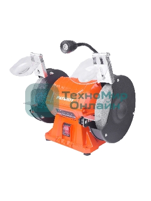 Станок заточной PATRIOT Expert GM 150 PL, подсветка, 375Вт, 2980об/мин,150мм диск, А36/А60 зерн, посадочный 12.7мм, асинхронный, адаптер на круги 32 мм