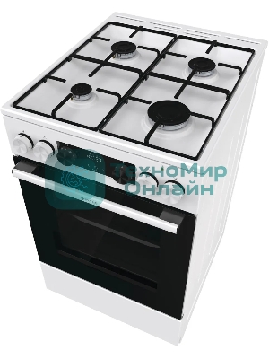 Плита комбинированная Gorenje GK5C60WJ белый, конфорок 4 газовых, духовка 62 л, 50 см x 85 см x 59.4 см
