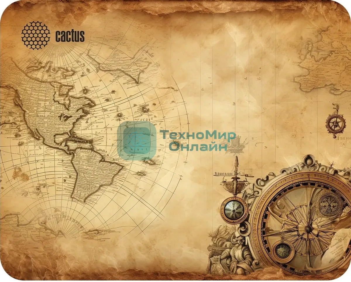 Коврик для мыши Cactus Vintage map 250x200x3мм (CS-MP-D10S)