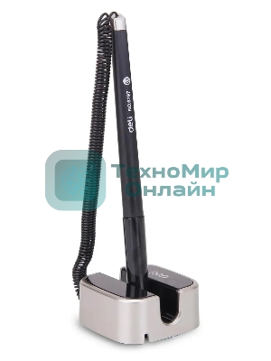 Ручка гелевая Deli E6797black черный, d=0.7мм, черные чернила, на подставке, линия 0.55мм