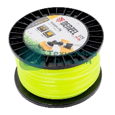 Леска для триммера Denzel квадрат, 2,4мм х 175м, на DIN катушке FLEX CORD