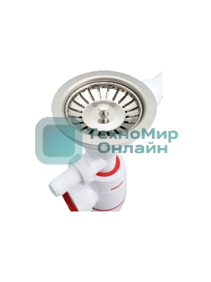 Сифон WIRQUIN NEO с нерж. чашкой D114мм, отводом для ст.м.,с универс. переливом,гофротрубой L800мм