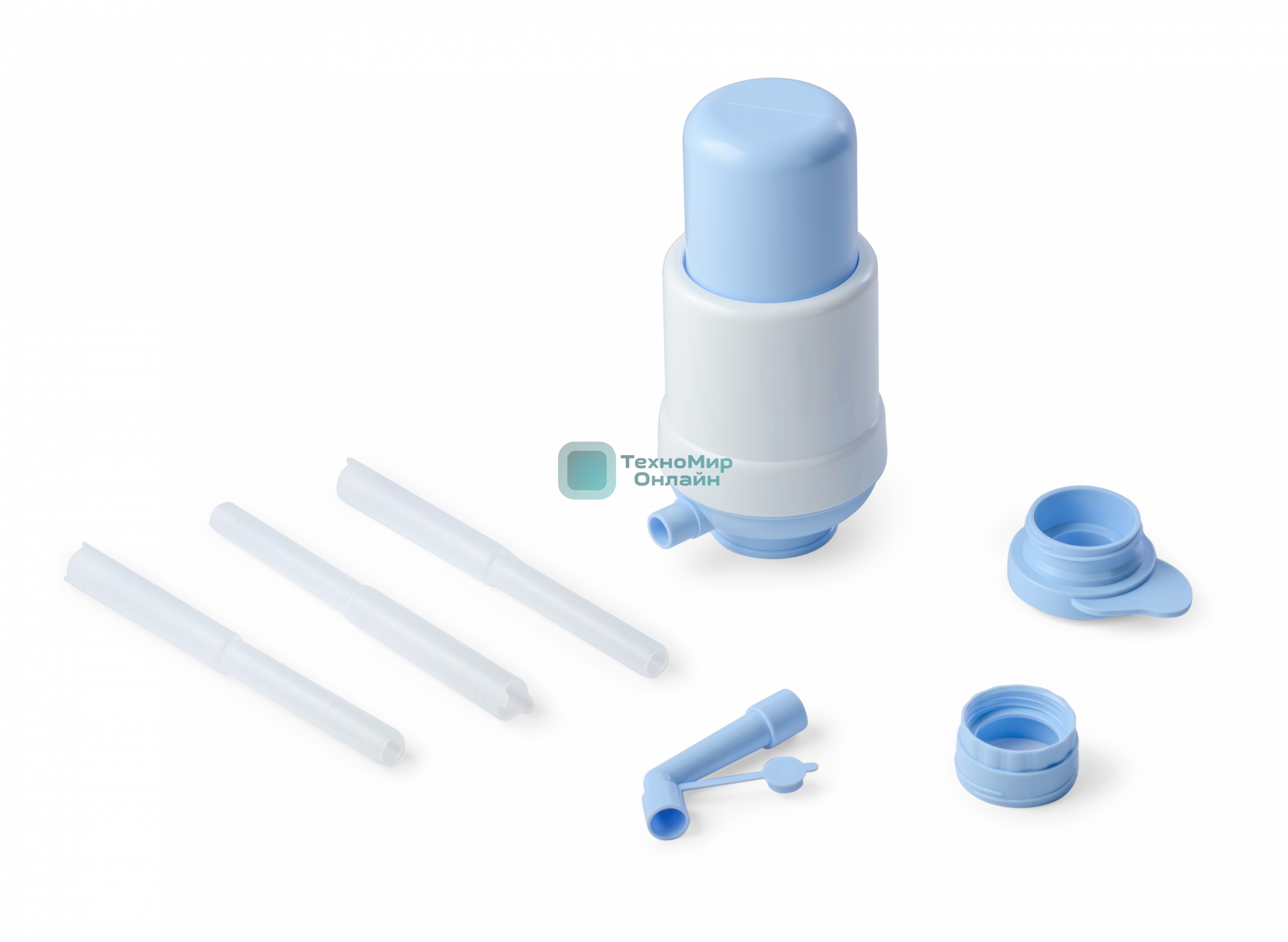 Помпа для 19л бутыли Hotfrost A6 механический, голубой/белый