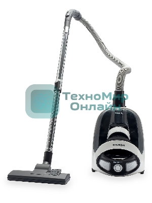 Пылесос Hyundai HYV-C1995 белый/черный, 250/1800 Вт, уборка сухая, пылесборник контейнер 1.5 л