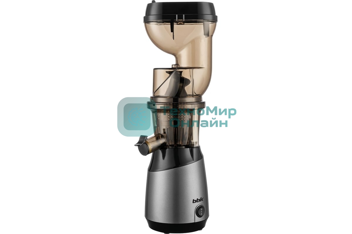 Соковыжималка BBK JCS101 черный/серый, шнековая вертикальная, 200 Вт, 1000 мл, механическое