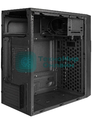 Компьютерный корпус Minitower ExeGate BAA-105-01-UNS400 (mATX, БП UNS400 с вент. 12см, 2*USB, аудио, черный)