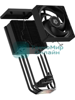 Кулер Cooler ID-Cooling SE-904-XT BLACK LGA1851/1700/1200/115X/AM5/AM4 (TDP 180W, PWM, 4 тепл.трубки прямого контакта, FAN 100мм) RET