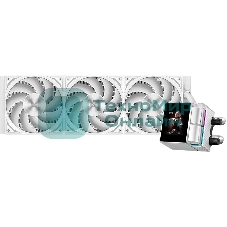 Система охлаждения Water Cooling System PCCooler DS360 Display WH (310W, 360мм, LED, белый, ARGb Pump/Fans: 3x120мм, 90.56CFM, 39.8dBA, 2500RPM/Pump height 65мм, 15dBA, 2600RPM, Rad thickness 27мм/S: 1851, 1700, 1200, 115X, AM5, AM4)