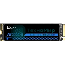 Накопитель SSD M.2 Netac 1.0Tb NV3000 Series Retail (PCI-E 3.0 x4, up to 3100/2100MBs, 3D NAND, 600TBW, NVMe 1.4, 22х80мм, heatsink)