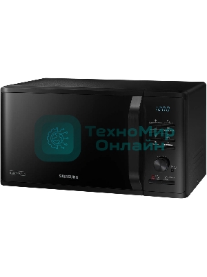 Микроволновая печь Samsung MG23K3515AK/BW черный, 23 л, 800 Вт, переключатели - кнопки, поворотный механизм
