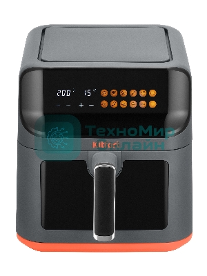 Аэрогриль Kitfort КТ-8107 черный, 1350 Вт, 6.5 л, сенсор, 9 программ