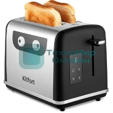 Тостер Kitfort КТ-6221 870Вт нержавеющая сталь/черный