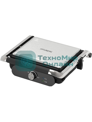 Гриль электрический Hyundai HYG-3041 2000Вт черный/черный