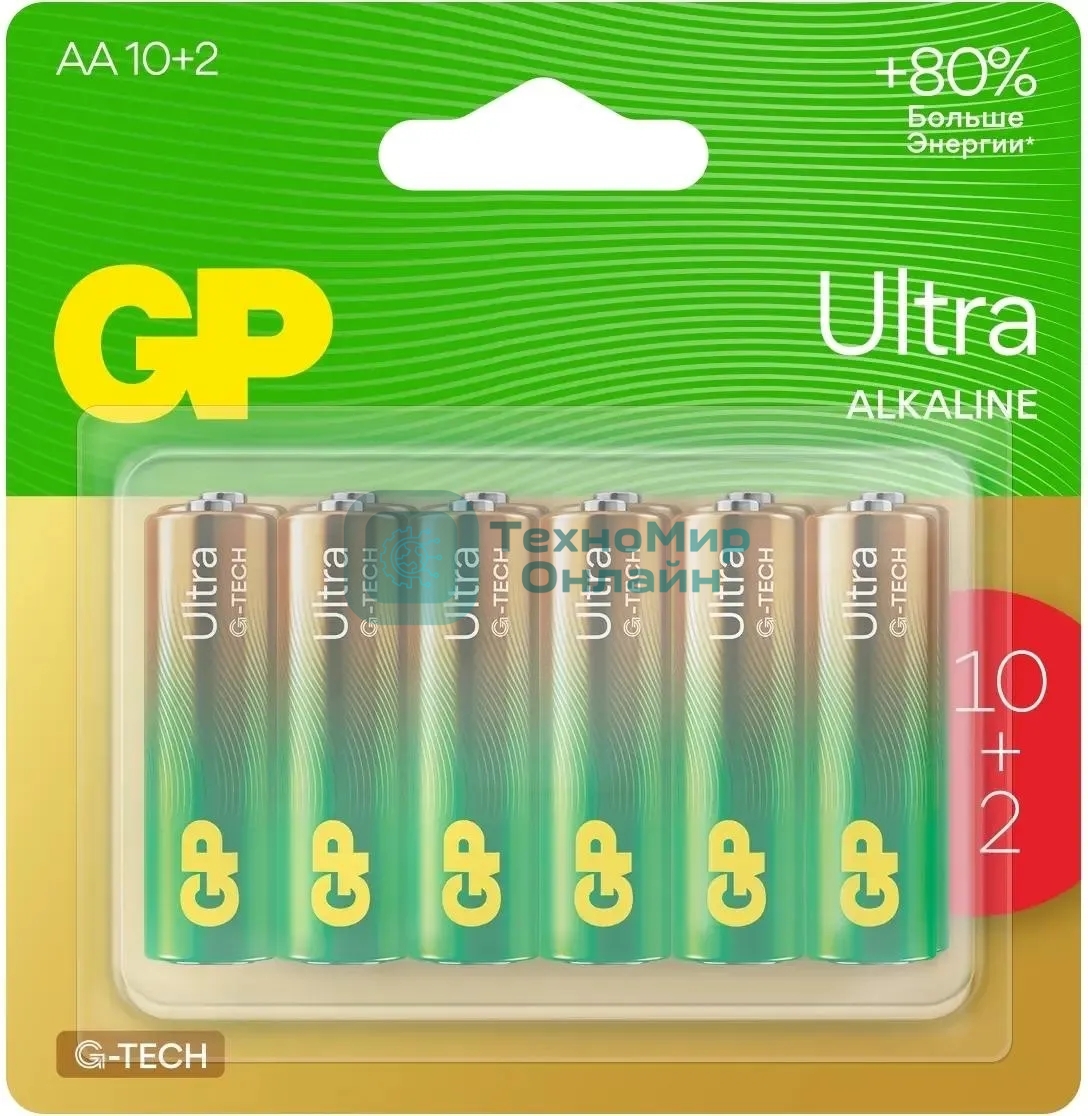 Батарея GP Ultra 15AUA21-2CRSBC12 AA (12шт) блистер