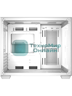 Компьютерный корпус Bloody BD-CC108 белый без БП mATX 9x120мм 2xUSB 3.0 audio bott PSU