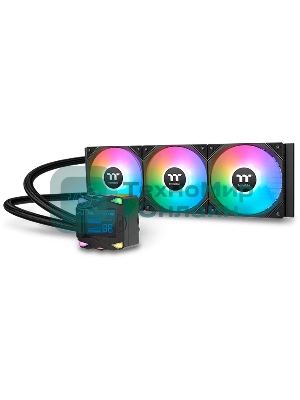 Система жидкостного охлаждения Thermaltake LA360-S ARGB Soc-AM5/AM4/1200/1700/1851 черный 4-pin 38.35dB Al+Cu LCD 360W Ret (CL-W462-PL12SW-A)